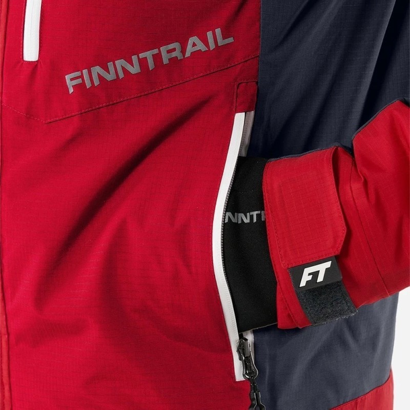 Костюм мужской Finntrail Atlas 3440 Red, ткань Рипстоп/мембрана Hard-Tex, красный, размер 58-60 (XXL),185-195 см
