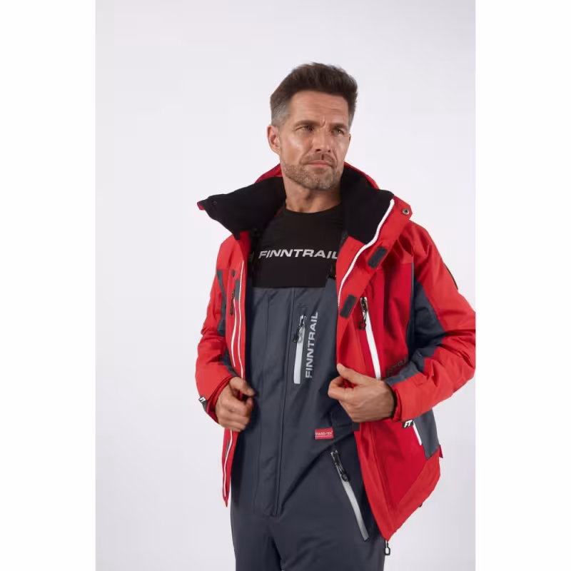 Костюм мужской Finntrail Atlas 3440, ткань Рипстоп/мембрана Hard-Tex, красный, размер 62-64 (XXXL), 190-200 см