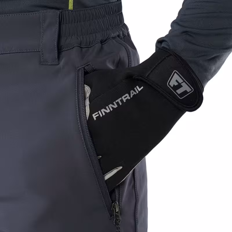 Брюки мужские Finntrail Softshell Nitro 4603, ткань Софтшелл, серый, размер 42-44 (XS), 160-170 см