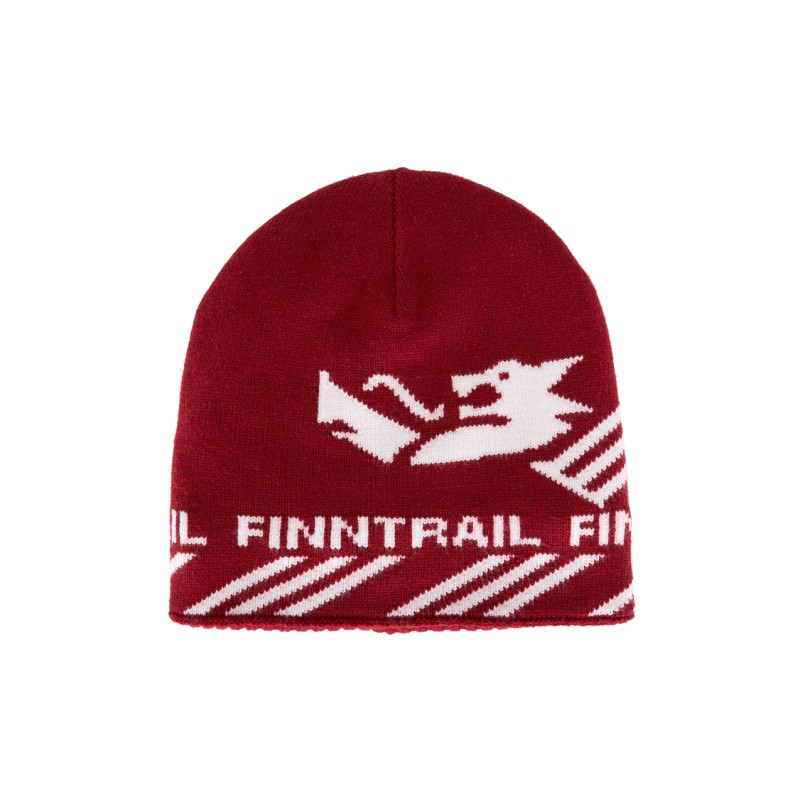 Шапка Finntrail 9712, акрил, красный/серый, размер M-L