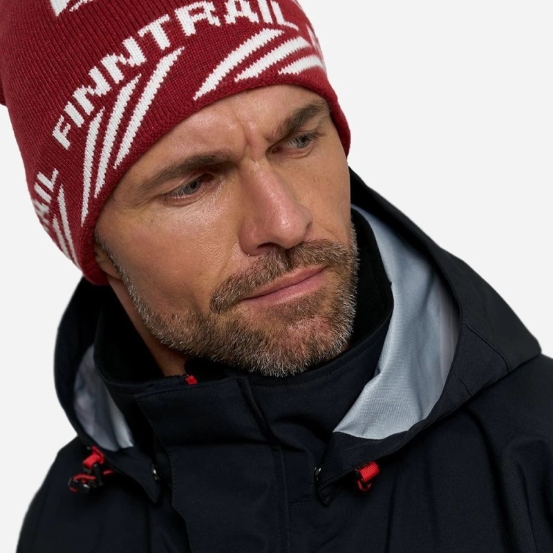 Шапка Finntrail 9712, акрил, красный/серый, размер XL-XXL