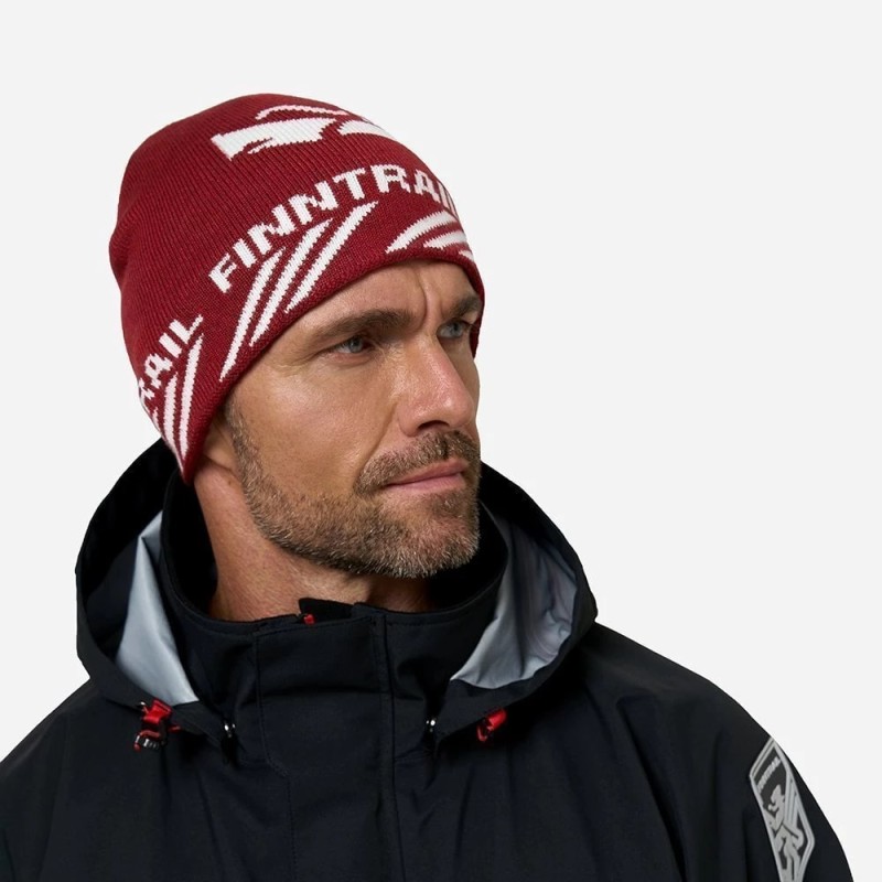 Шапка Finntrail 9712, акрил, красный/серый, размер XL-XXL