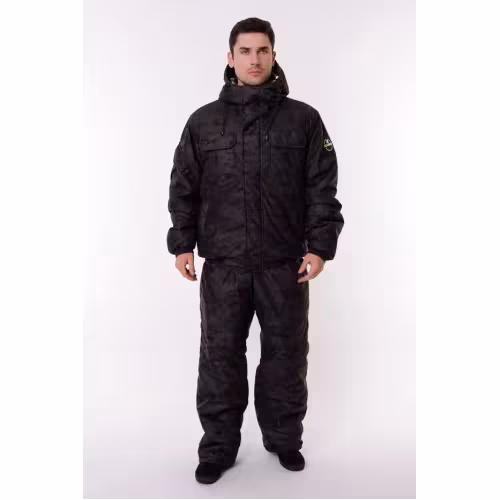 Костюм мужской OneRus Патриот - 45, ткань Алова, черный, размер 52-54,170-176 см