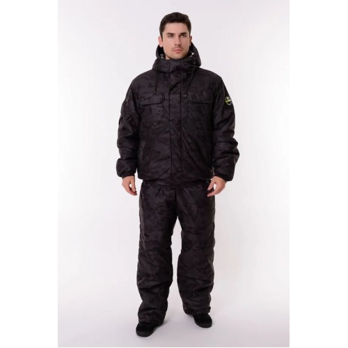 Костюм мужской OneRus Патриот - 45, ткань Алова, черный, размер 52-54,170-176 см