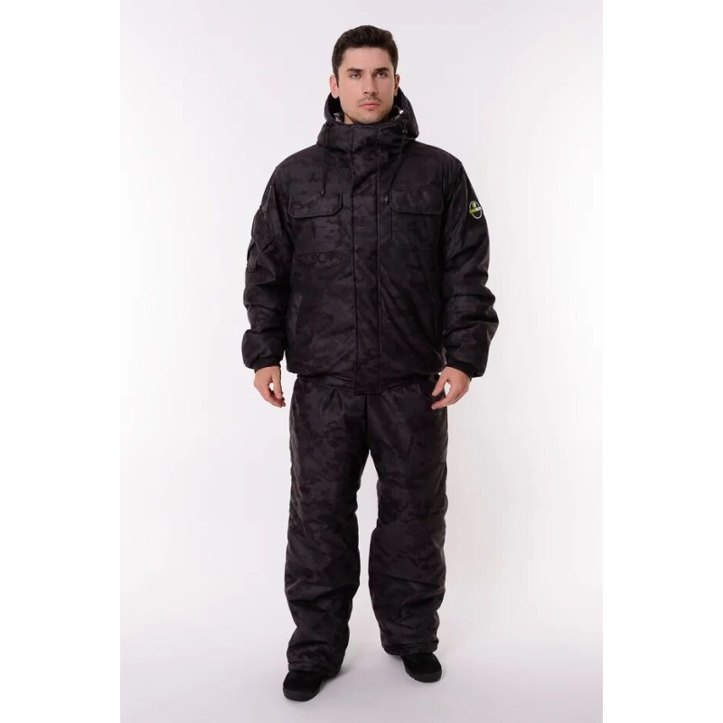 Костюм мужской OneRus Патриот - 45, ткань Алова, черный, размер 52-54,170-176 см