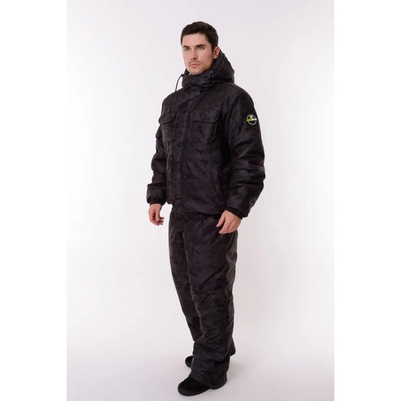 Костюм мужской OneRus Патриот - 45, ткань Алова, черный, размер 52-54,170-176 см