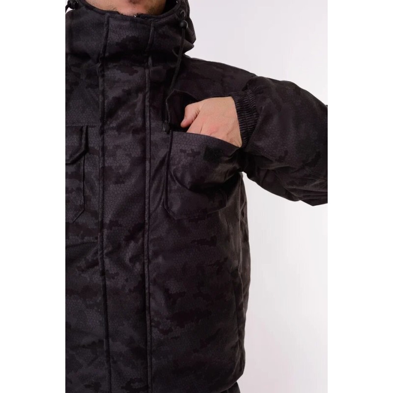 Костюм мужской OneRus Патриот - 45, ткань Алова, черный, размер 52-54,170-176 см