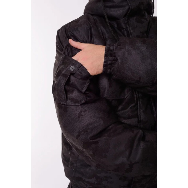 Костюм мужской OneRus Патриот - 45, ткань Алова, черный, размер 52-54,170-176 см