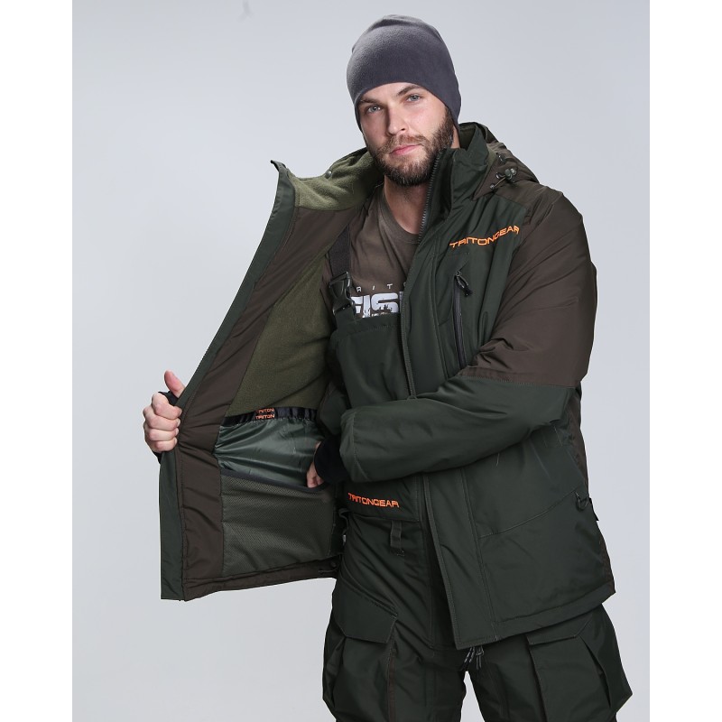 Костюм мужской Triton Gear Pro Angler -15, ткань Таслан, коричневый/хаки, размер 44-46, 170-176 см