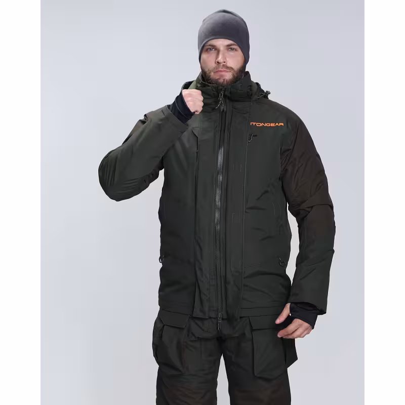 Костюм мужской Triton Gear Pro Angler -15, ткань Таслан, коричневый/хаки, размер 48-50, 170-176 см