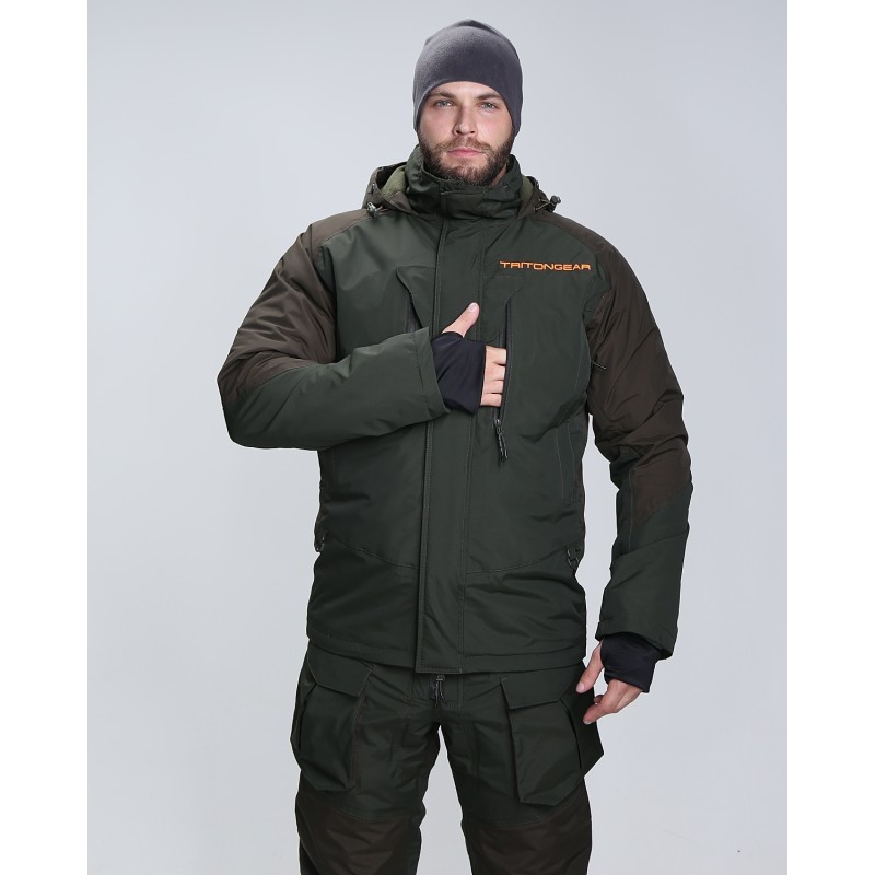 Костюм мужской Triton Gear Pro Angler -15, ткань Таслан, коричневый/хаки, размер 56-58, 182-188 см