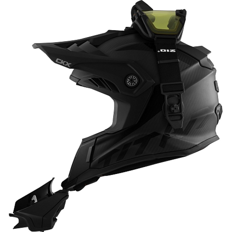 Мотошлем зимний CKX Titan Airflow, черный матовый, размер L