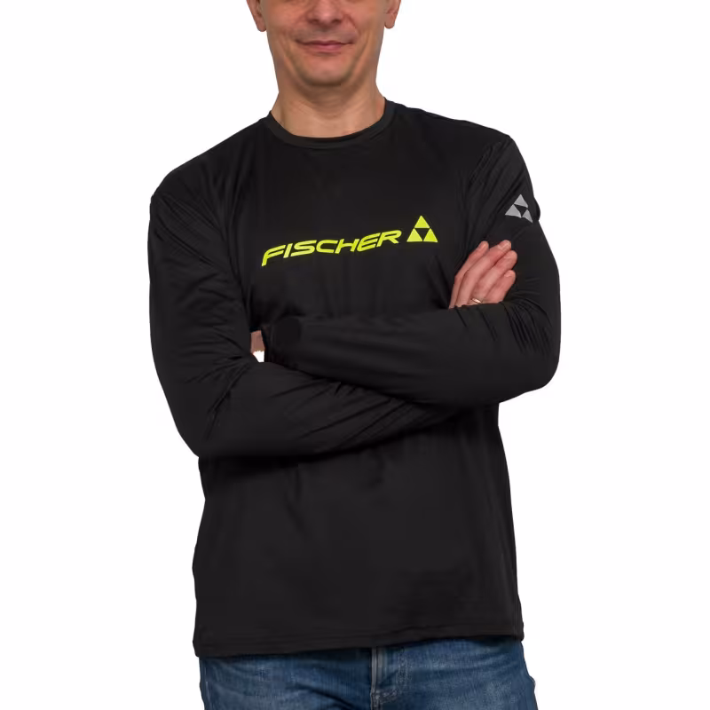 Лонгслив мужской Fischer Logo Long GR8222-100, черный, размер 48