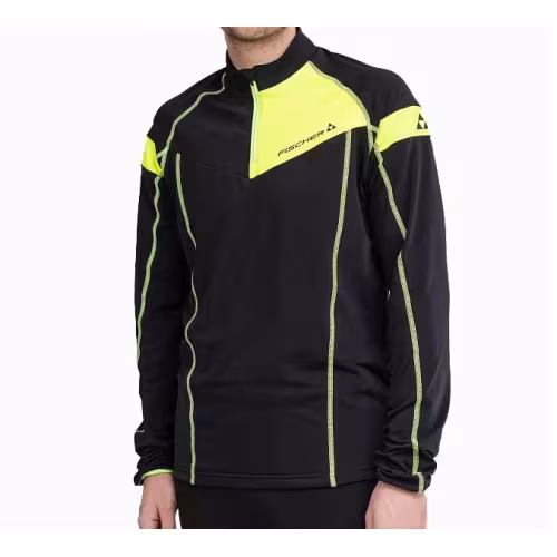 Джемпер мужской Fischer Winter, полиэстер, черный/желтый, размер 56