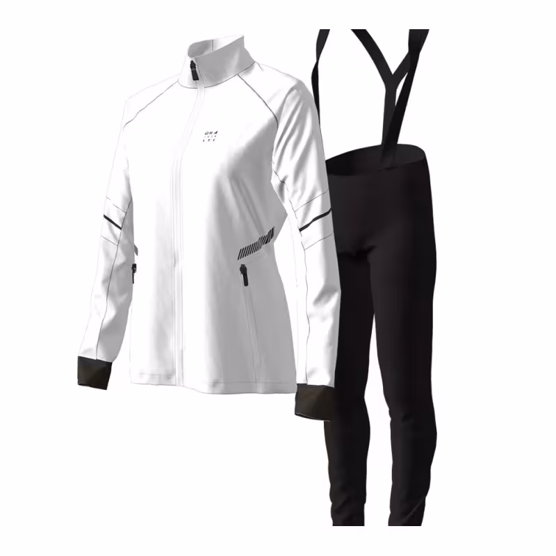 Костюм лыжный женский Halti Kiiruna, Softshell, белый/черный, размер 44