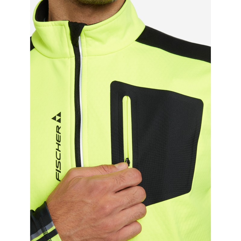 Жилет детский Fischer Softshell, черный/желтый, 146 см