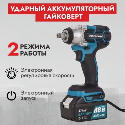 Гайковерт аккумуляторный ударный ProfiPower MKDTW-18B E0081