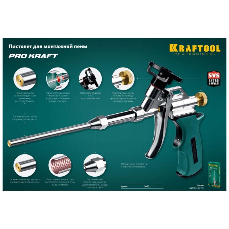 Пистолет для монтажной пены Kraftool Prokraft 0685_z04