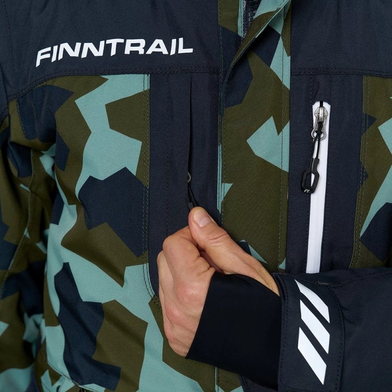 Коcтюм мужской Finntrail Powerman 21 3752 CamoArmy, мембрана Hard-tex, серый/камуфляж,  размер 42-44 (XS), 160-168 см