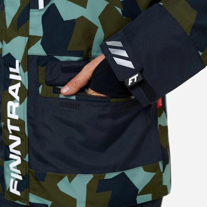 Коcтюм мужской Finntrail Powerman 21 3752 CamoArmy, мембрана Hard-tex, серый/камуфляж, размер 50-52 (L), 175-185 см