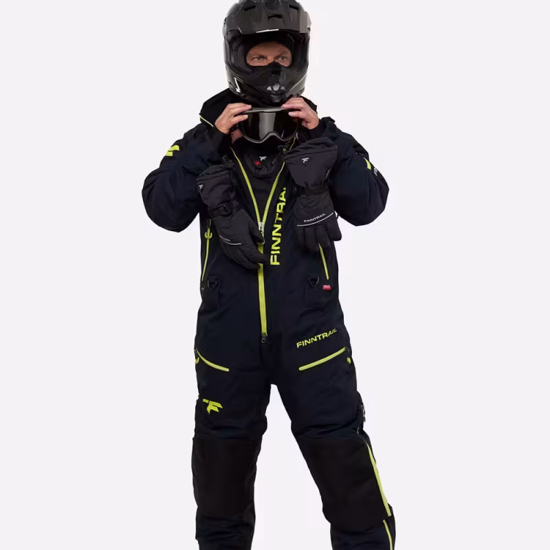 Комбинезон мужской Finntrail Widetrack 21 3852 Graphite, мембрана Hard-tex, черный, размер 42-44 (XS), 160-170 см