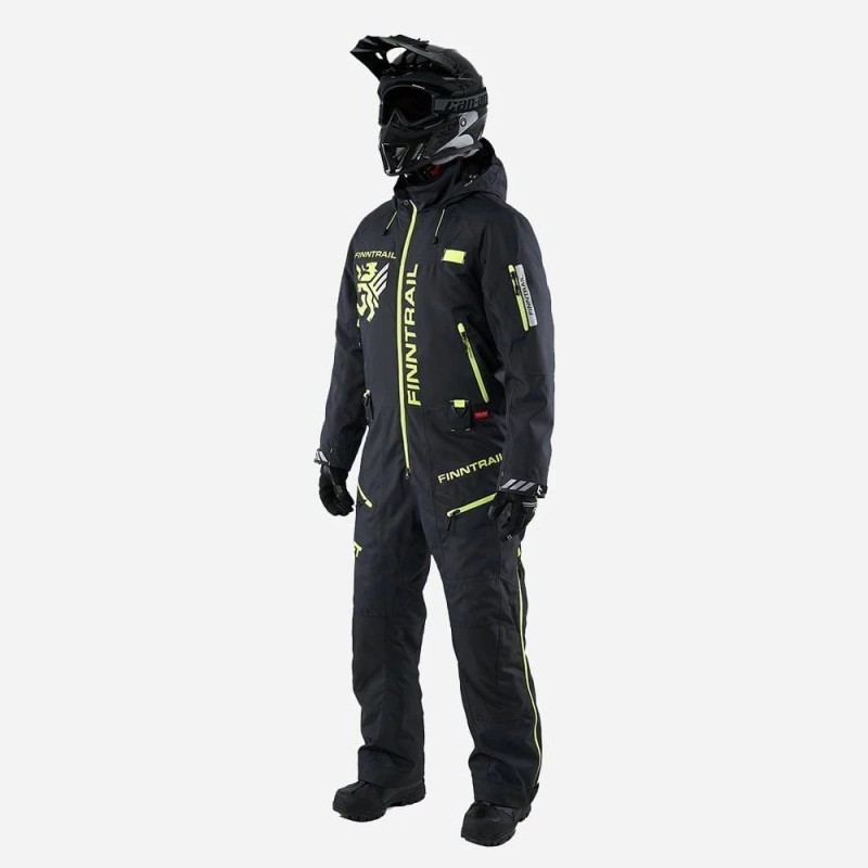 Комбинезон мужской Finntrail Widetrack 21 3852 Graphite, мембрана Hard-tex, черный, размер 58-60 (XXL), 185-195 см