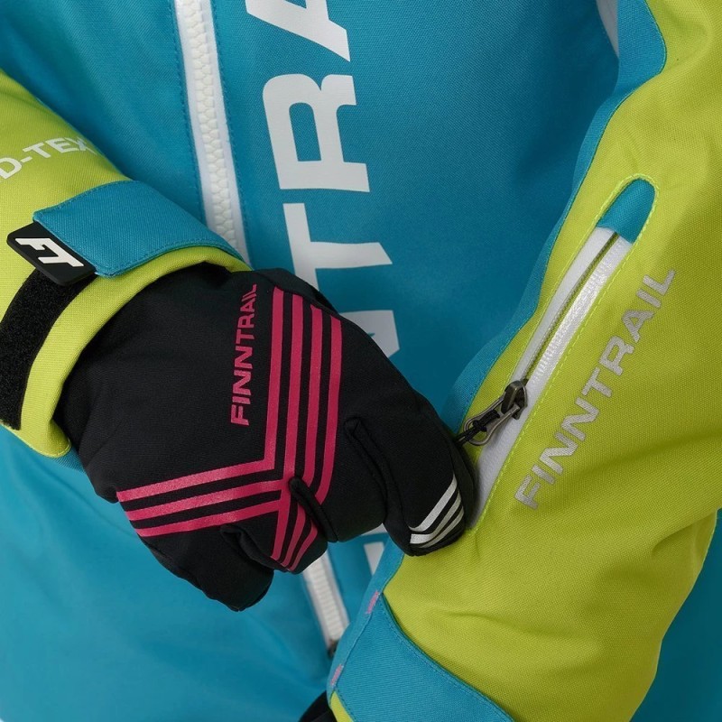 Комбинезон женский Finntrail Rachel 3851 BlueLime, мембрана Hard-Tex, голубой, размер M (46-48), 165-175 см