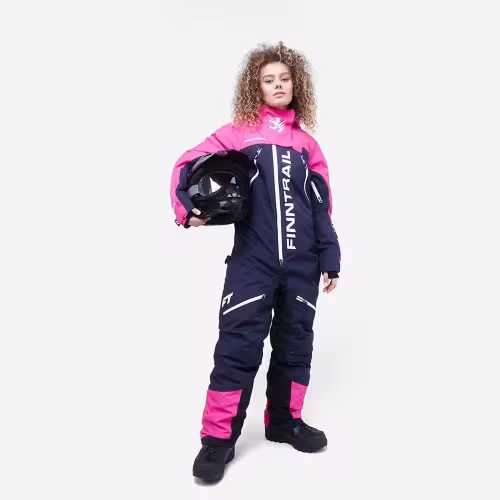 Комбинезон женский Finntrail Rachel 3851 DarkGreyPink, мембрана Hard-Tex, розовый, размер S (44-46), 160-170 см