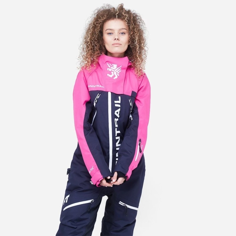 Комбинезон женский Finntrail Rachel 3851 DarkGreyPink, мембрана Hard-Tex, розовый, размер M (46-48), 165-175 см