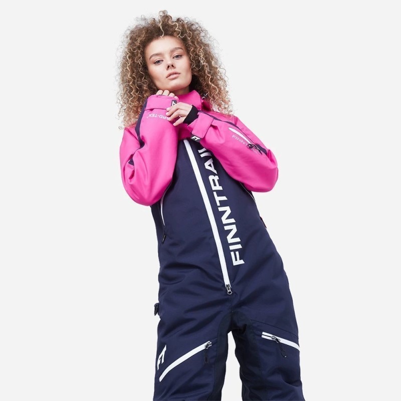 Комбинезон женский Finntrail Rachel 3851 DarkGreyPink, мембрана Hard-Tex, розовый, размер M (46-48), 165-175 см