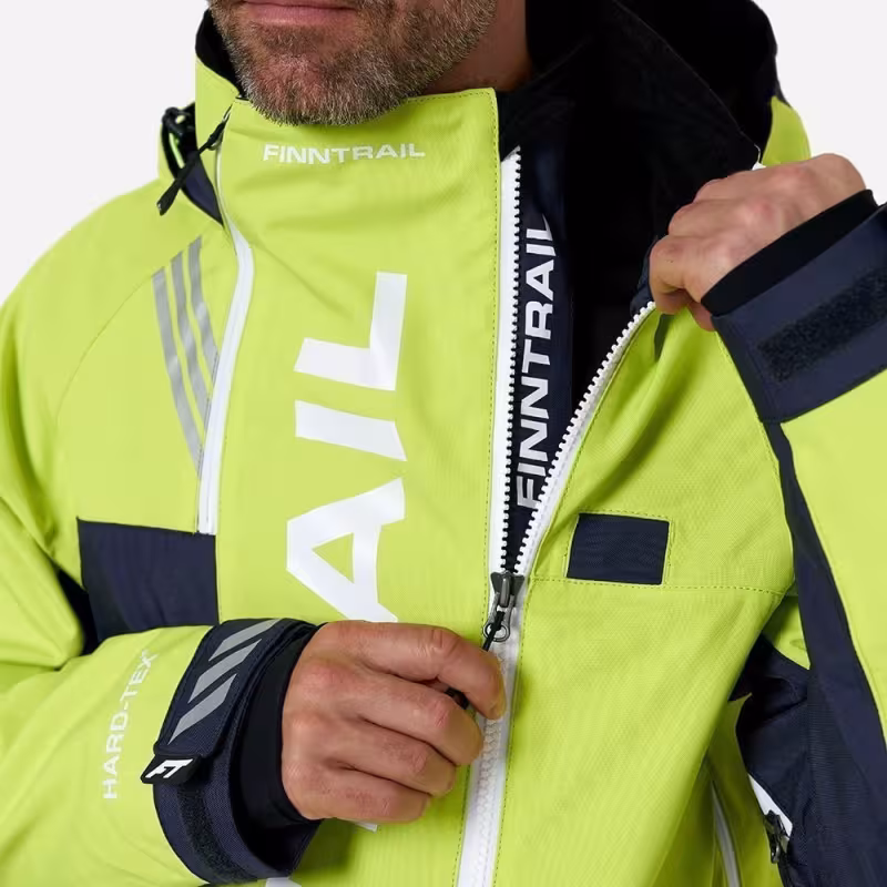Комбинезон мужской  Finntrail Backcountry 3901  DarkGreyLime, мембрана Hard-Tex, салатовый, размер 54-56 (MK), 170-180 см