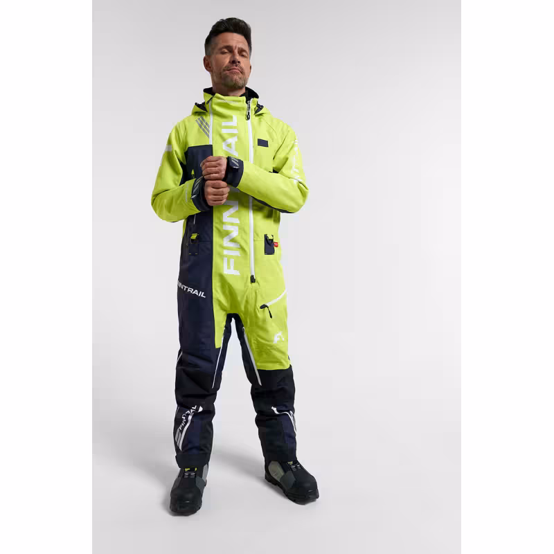Комбинезон мужской Finntrail Backcountry 3901 DarkGreyLime, мембрана Hard-Tex, салатовый, размер 54-56 (XL), 180-190 см