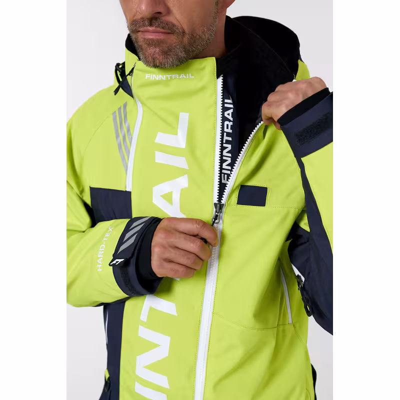 Комбинезон мужской Finntrail Backcountry 3901 DarkGreyLime, мембрана Hard-Tex, салатовый, размер 56-58 (XXL), 185-195 см