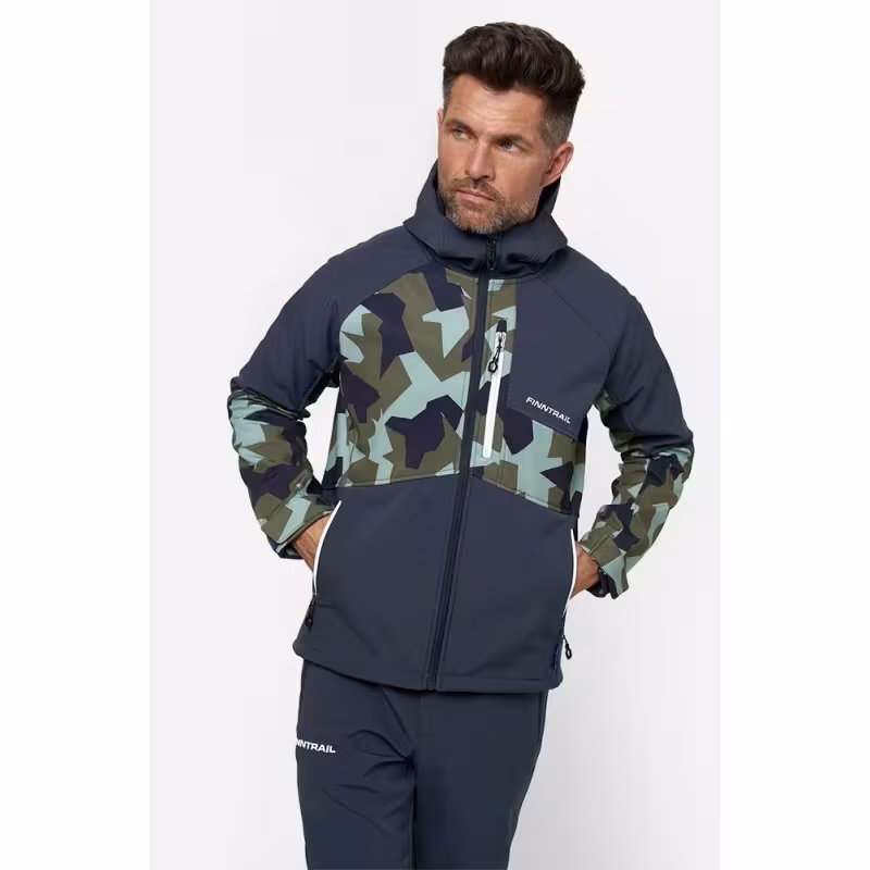 Куртка мужская Finntrail Tactic 1321 CamoArmy, флис, размер 62-64 (XXXL), 190-200 см