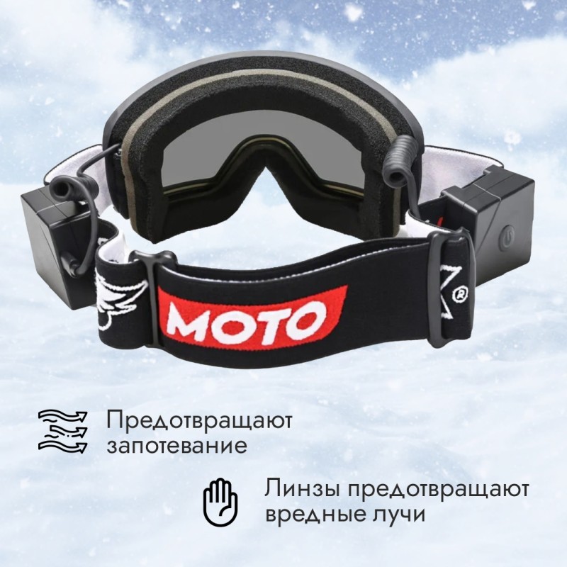 Мотоочки Hawk Moto Snow PRO, черный/прозрачный