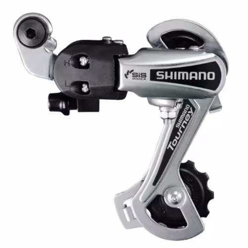 Переключатель задний Shimano Tourney RD-TY21B, 3/7 скоростей, серый