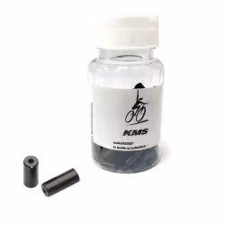 Наконечник оплетки тормоза KMS, Ø 5,0 мм, медь, черный, упаковка 200 шт