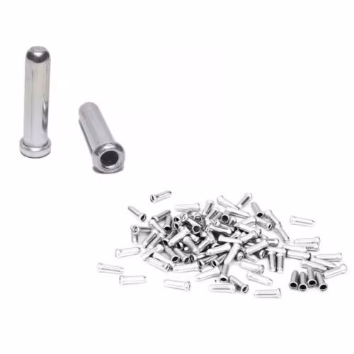 Наконечник троса универсальный, алюминиевый KMS Sports, 2,0х12,5 мм, (банка 500 шт.)