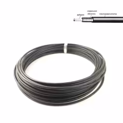Оплётка троса переключения Forward, 4,1 мм, витое сечение, бухта 1 м, черный