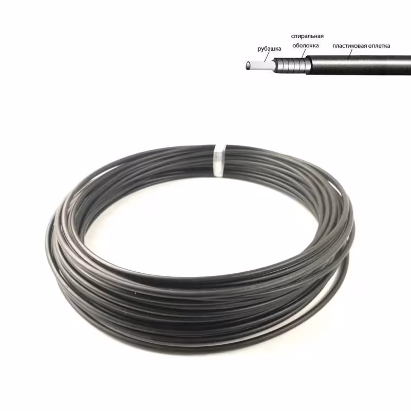 Оплётка троса переключения Forward, 4,1 мм, витое сечение, бухта 1 м, черный