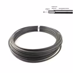 Оплетка троса тормоза KMS FW3122813, 5 мм, витое сечение, 30 м, черный