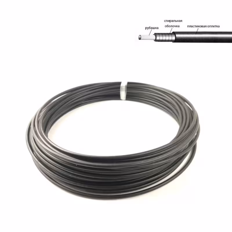 Оплетка троса тормоза KMS FW3122813, 5 мм, витое сечение, 1 м, черный