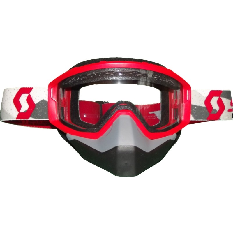 Мотоочки Scott Primal Snow Cross, красный/прозрачный