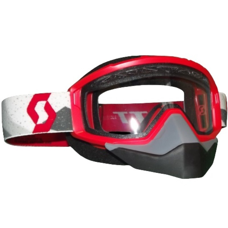 Мотоочки Scott Primal Snow Cross, красный/прозрачный