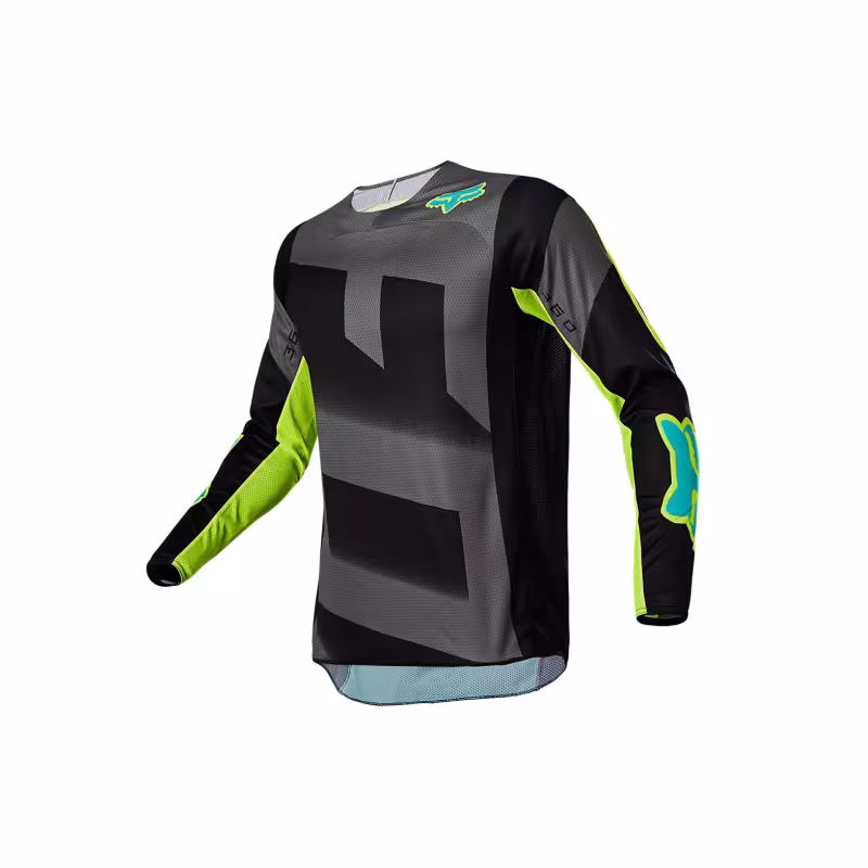 Джерси мужское Fox 360 Rkane Jersey, ткань TruDri, серый/желтый, размер L