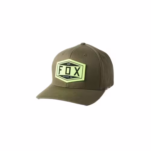 Кепка-бейсболка Fox Emblem Flexfit Hat Olive Green, оливковый, размер L-XL