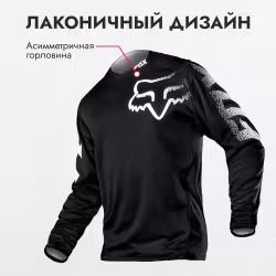 Джерси мужское Fox Blackout Jersey Black, черный/белый, размер XXL