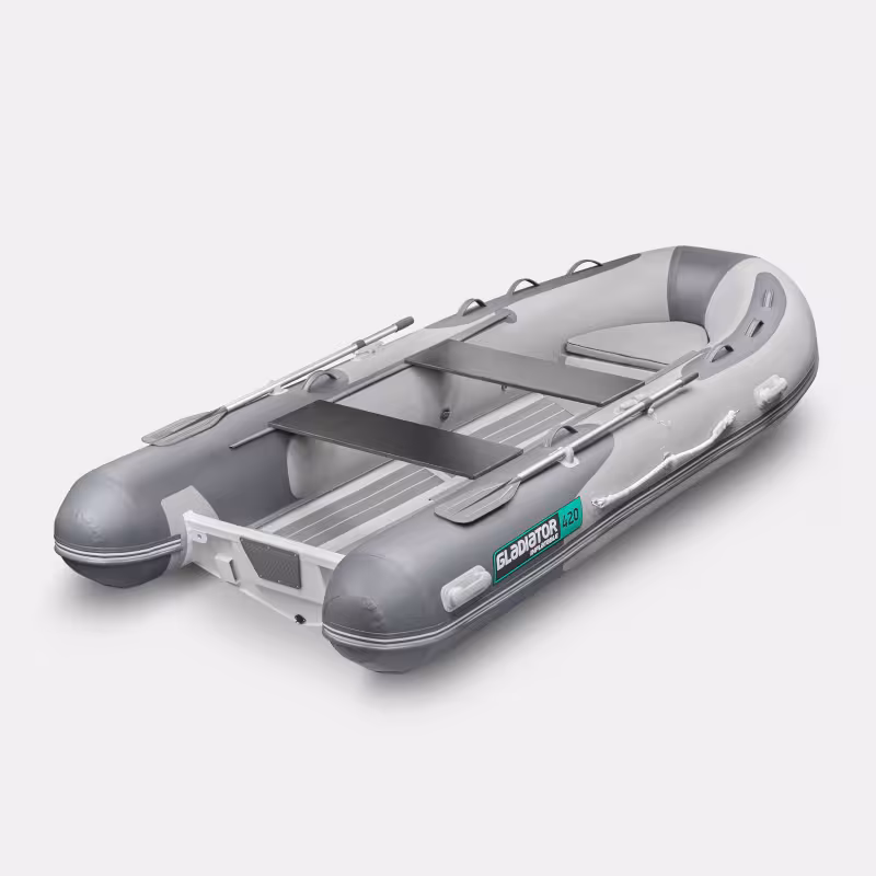 Лодка РИБ Gladiator AL420, светло-серый/темно-серый