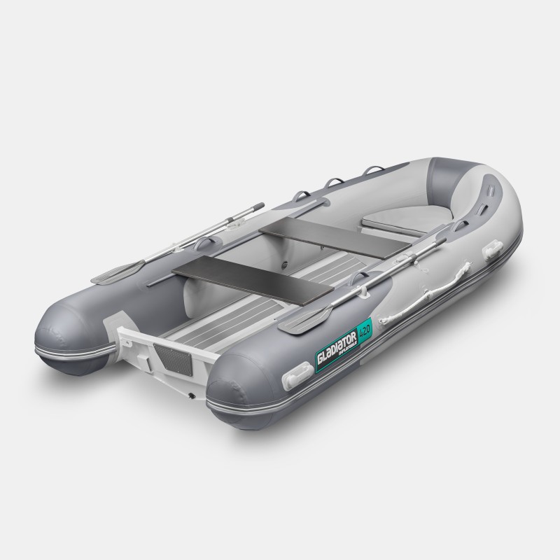 Лодка РИБ Gladiator AL420, светло-серый/темно-серый