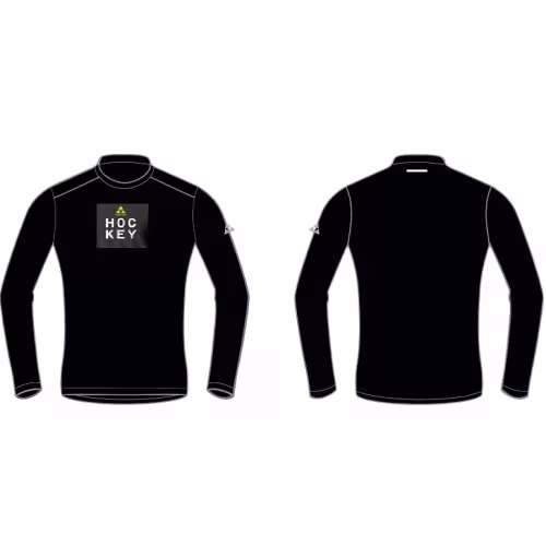 Лонгслив мужской Fischer Logo Hockey, полиэстер, черный, размер 52